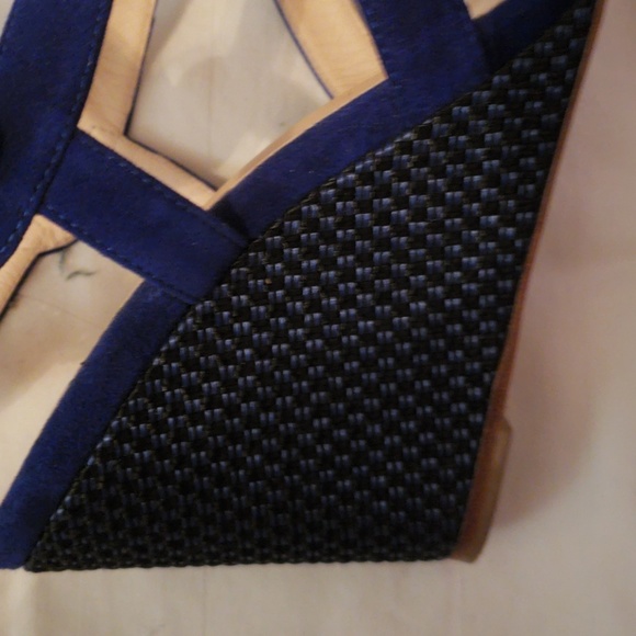 Blue Wedge Sandals - Picture 4 of 5